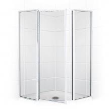 Mustee And Sons 42.751 - Neo Angle Shower Enclosure with Clear Glass, 42'', Chrome