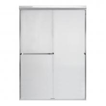 Mustee And Sons 48.406 - Frameless Bypass Door with Clear Glass, 48'', Chrome