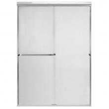 Mustee And Sons 60.406 - Frameless Bypass Door with Clear Glass, 60'', Chrome