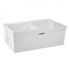 Mustee And Sons 26W - Utilatwin Double Tub, Wall Mount