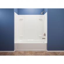 Mustee And Sons 557WHT - Durawall Bathtub Wall, White, Fiberglass, Fits 30''x60'' and 32''x60