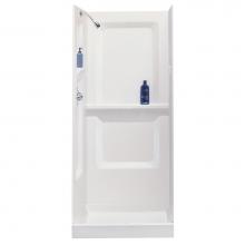 Mustee And Sons 732WHT - Durawall Shower Wall, 32''x32'', Fiberglass, White, Fits 3232M