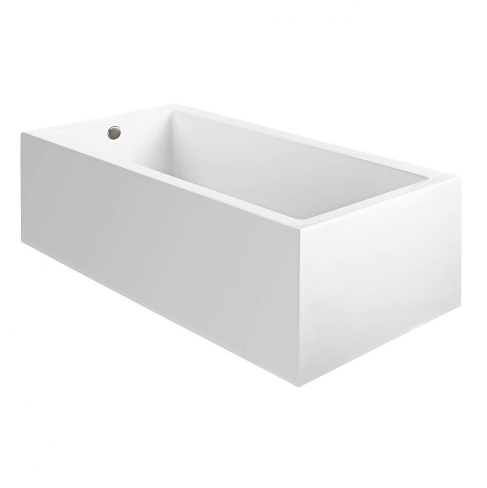 Andrea 15A Acrylic Cxl Sculpted 1 Side Air Bath Elite/Microbubbles - White (60X30)