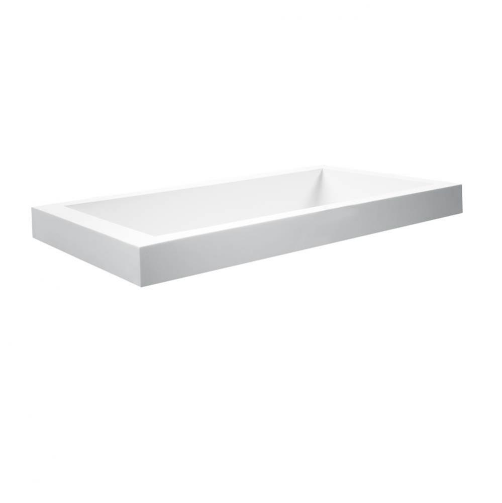 Maddux Sculpturestone Drop In/Undermount Air Bath - Gloss Biscuit (58.5X31)