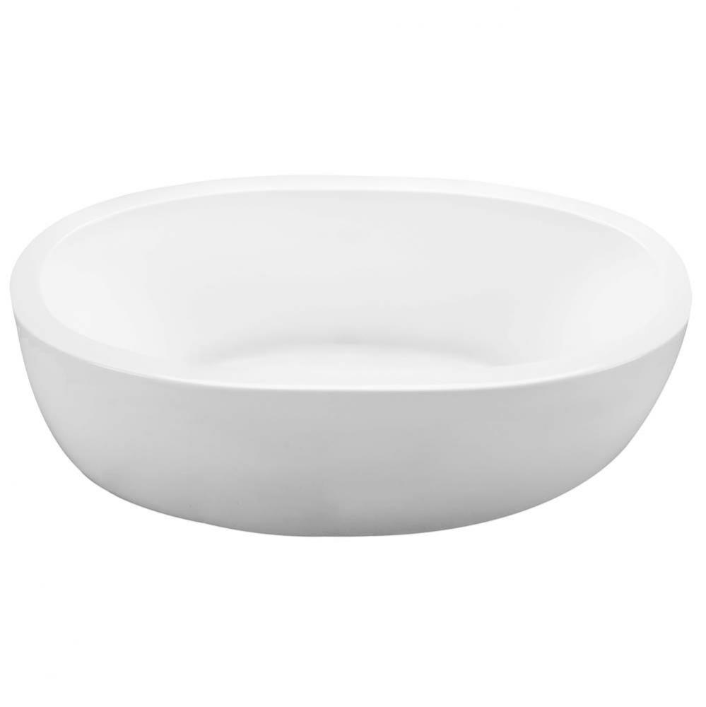 Olivia 2 Dolomatte Freestanding Sculpted Air Bath - White (72.5X36.375)