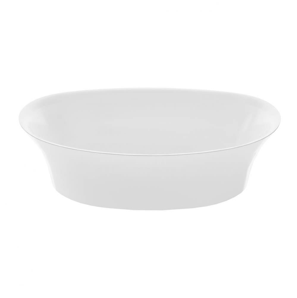 Maricela Mineral Composite Vessel Sink - Gloss White (23.5X14.25)