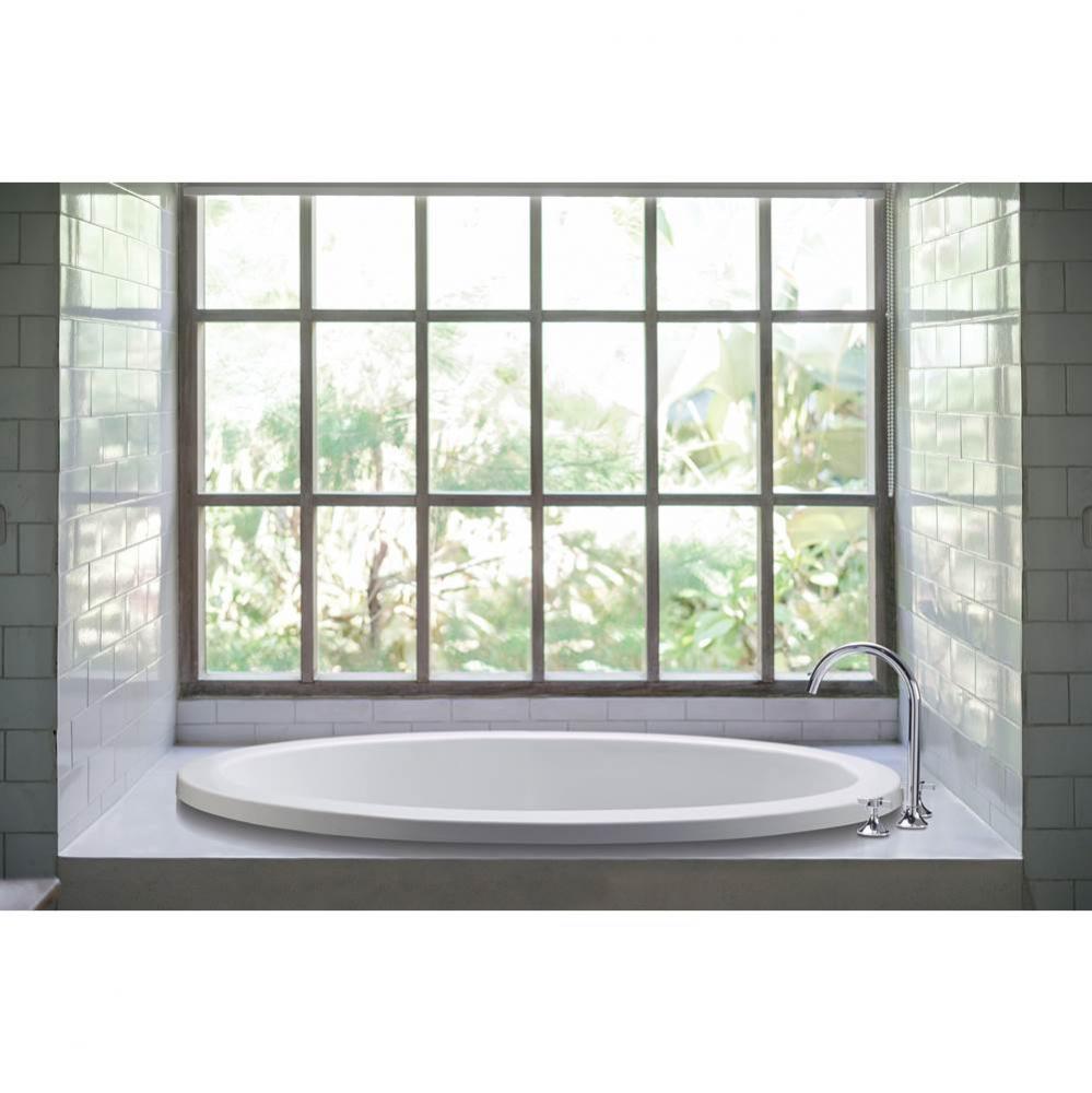 Adena 6 Dolomatte Oval Drop In Air Bath/Microbubbles - White (63X41.25)