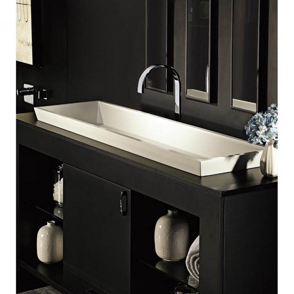 48X14 GLOSS BISCUIT ESS SINK-PETRA DOUBLE SEMI RECESSED