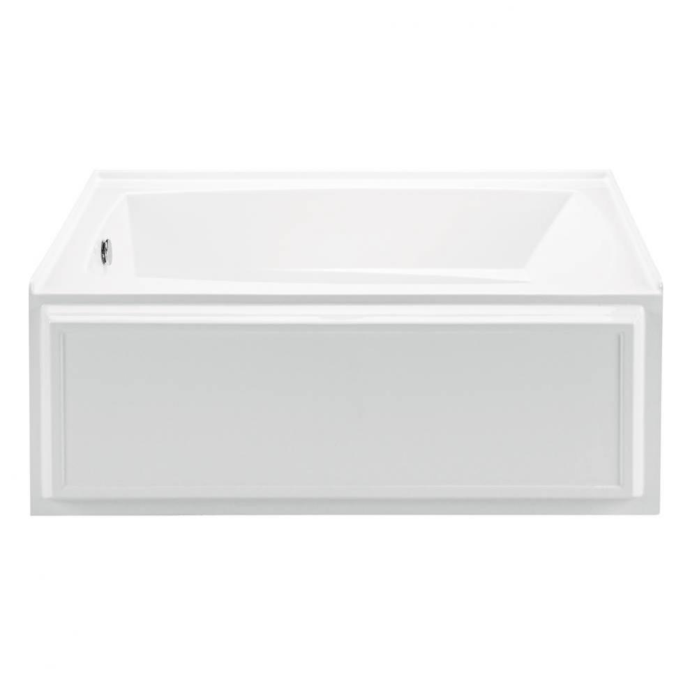 Wyndham 5 Acrylic Cxl Alcove Integral Skirted Lh Air Bath Elite - Biscuit (59.75X32)