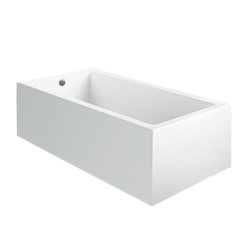 Andrea 2A Acrylic Cxl Sculpted 1 Side Air Bath Elite/Microbubbles - White (71.625X31.75)