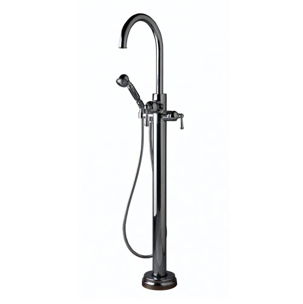 TRADITIONAL FLOOR-MOUNTED HIGH-FLOW TUB FILLER - BR. NIC.