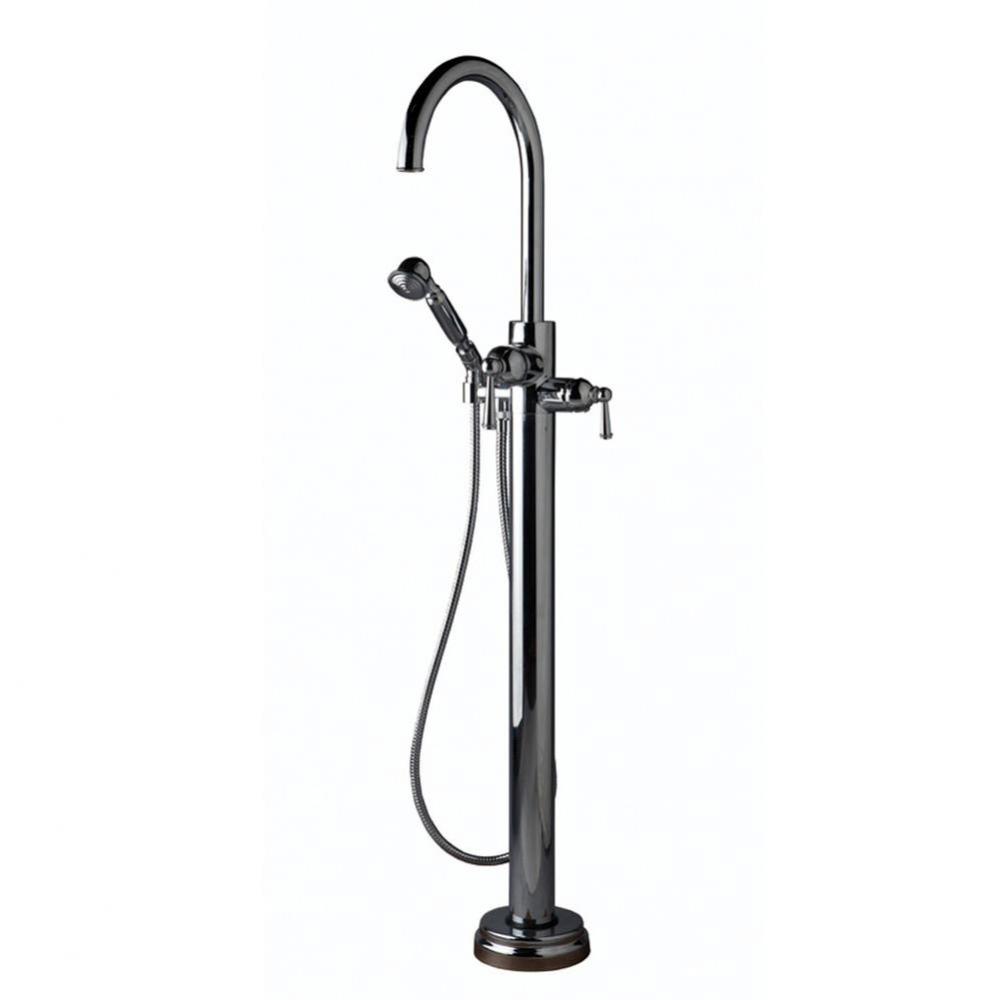 TRADITIONAL FLOOR-MOUNTED HIGH-FLOW TUB FILLER - CHROME