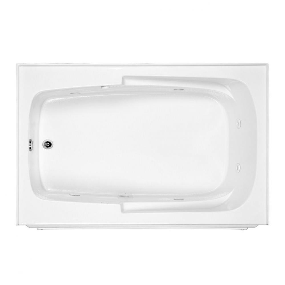 60X36 BISCUIT RIGHT HAND DRAIN INTEGRAL SKIRTED AIR BATH W/ INTEGRAL TILE FLANGE-BAS