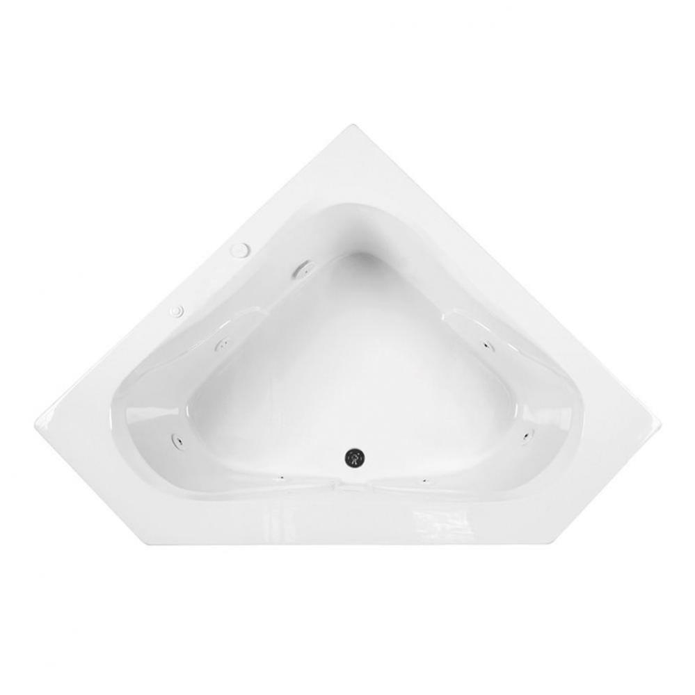 60X60 White Corner Air Bath-Basics