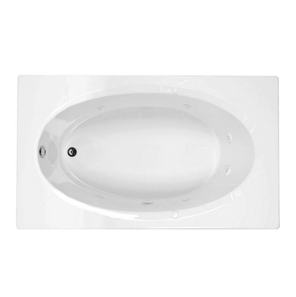 71X42 White End Drain Soaking Bath-Basics