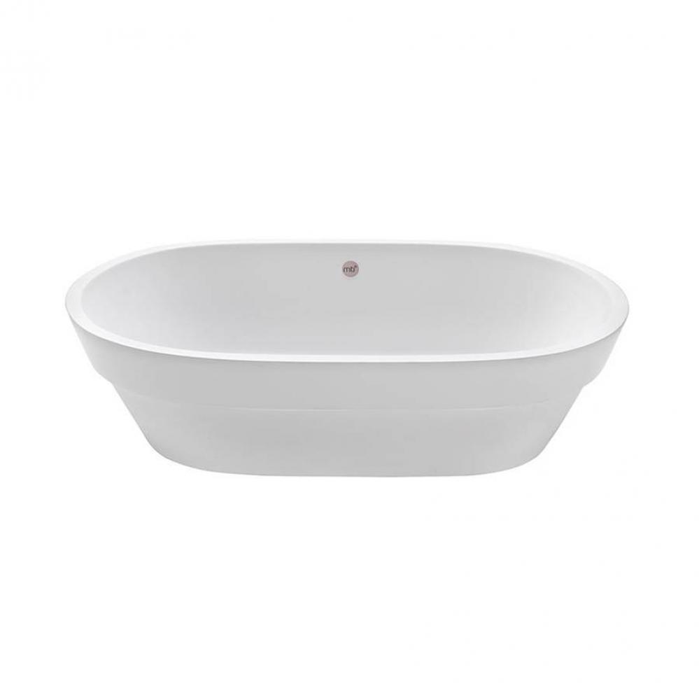 LEONA  SEMI-RECESSED VESSEL SINK IN GLOSS WHITE