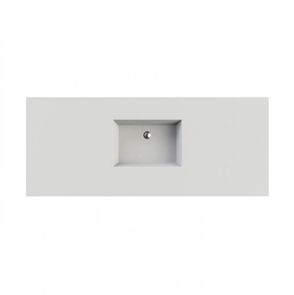 Petra 2 Sculpturestone Counter Sink Double Bowl Up To 68&apos;&apos; - Gloss Biscuit