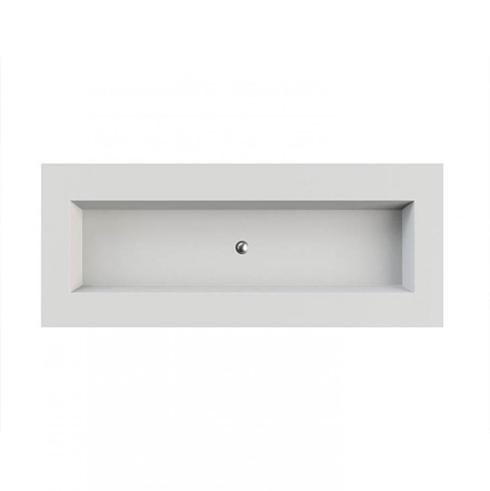 Petra 5 Sculpturestone Counter Sink Single Bowl Up To 68&apos;&apos; - Gloss Biscuit
