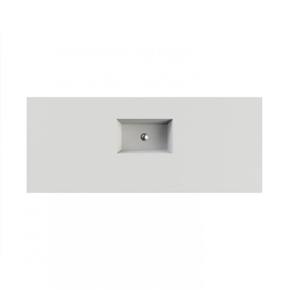 Petra 9 Sculpturestone Counter Sink Double Bowl Up To 68&apos;&apos; - Gloss Biscuit