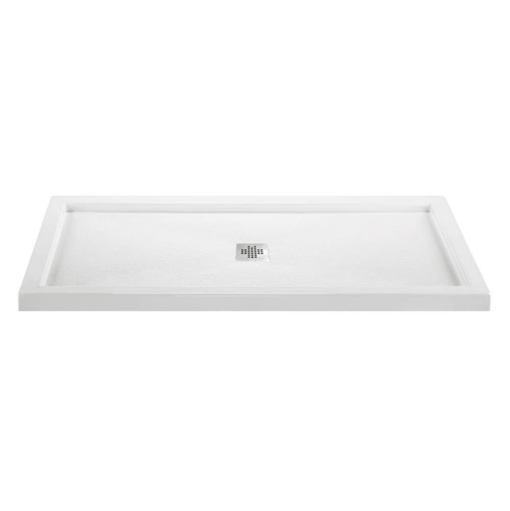 60X32 Bone Center Drain Multi Threshold Shower Base