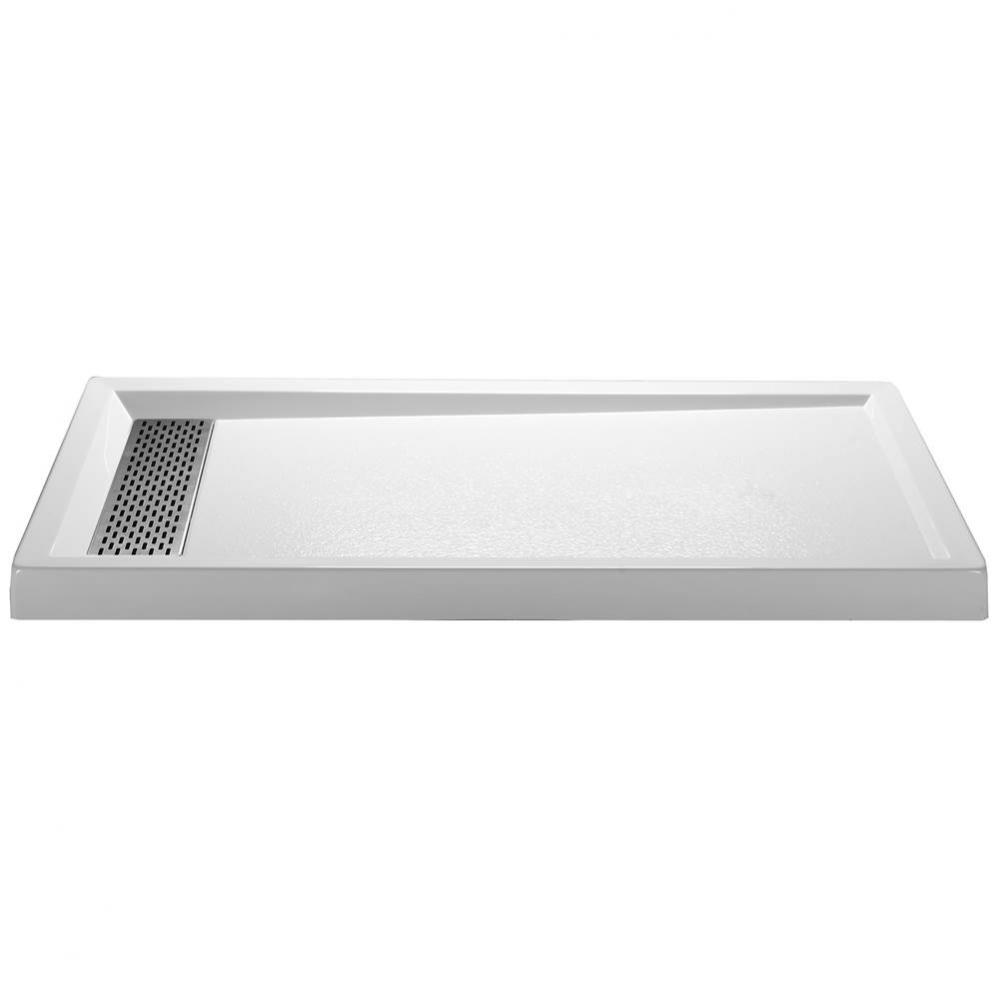 6032 Acrylic Cxl Rh Hidden Drain Multi Threshold - Biscuit