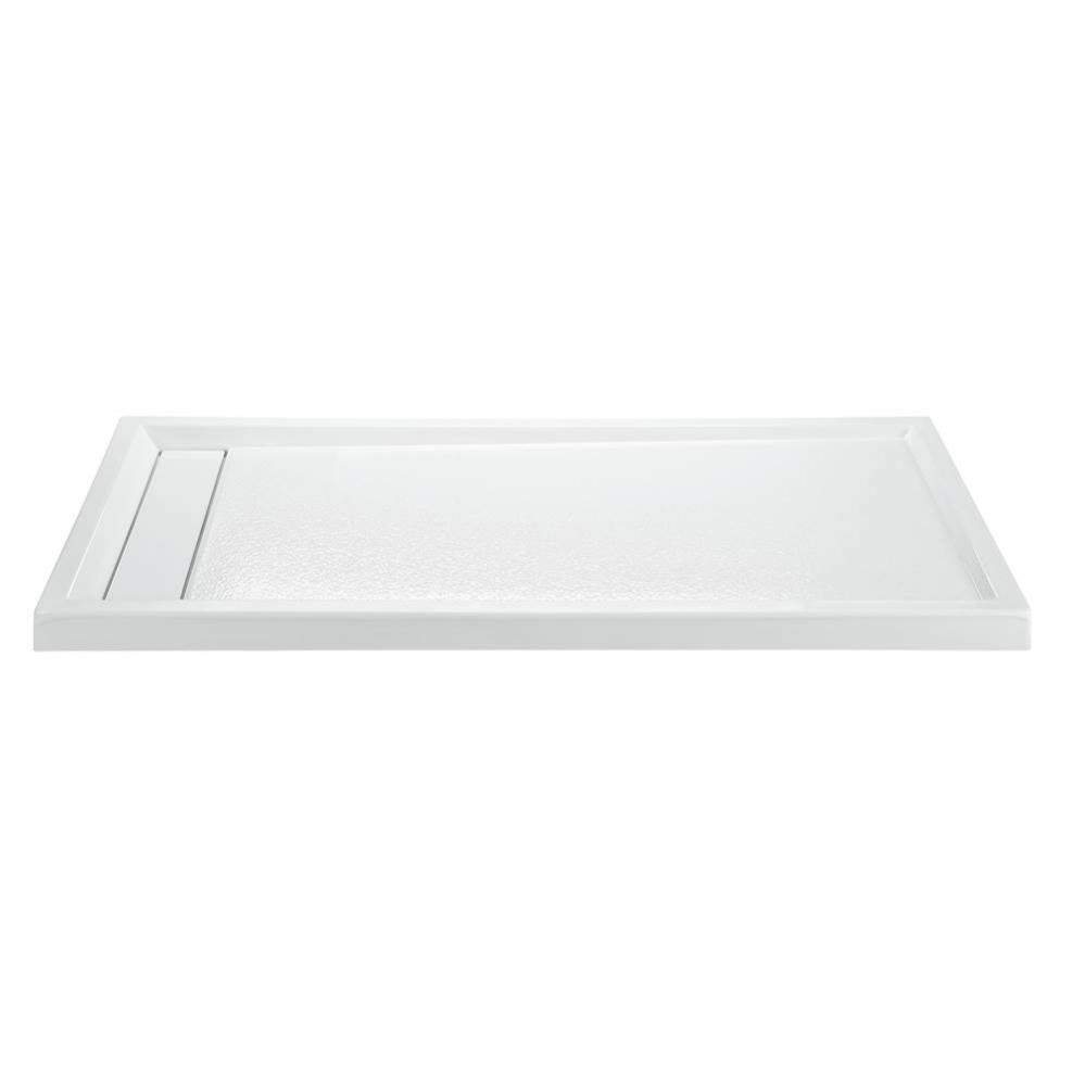 7848 Acrylic Cxl Lh Hidden Drain Multi Threshold - Biscuit