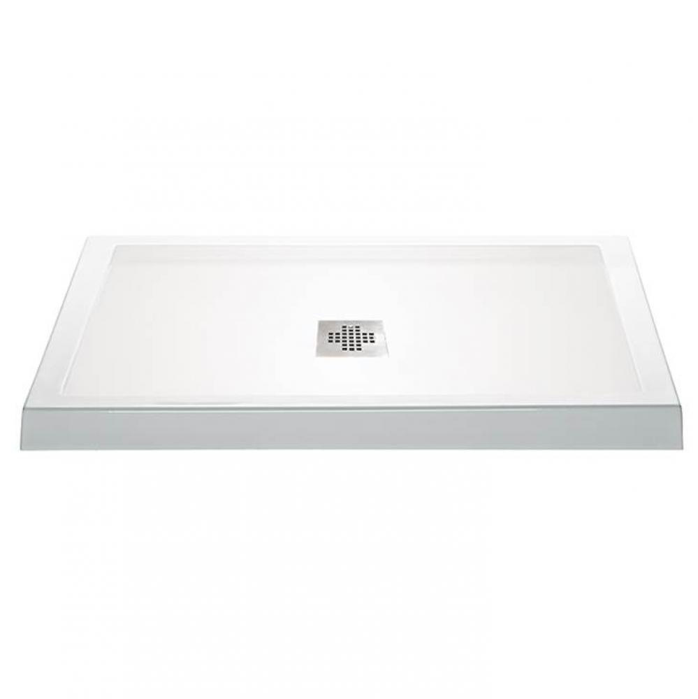 4836 Dolomatte Center Drain Multi Threshold - White