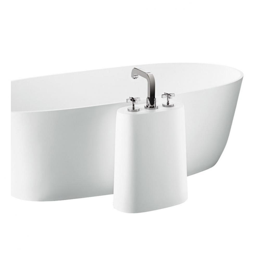 Faucet Stand - For Sculpturestone Tubs - Small Version - Gloss Biscuit