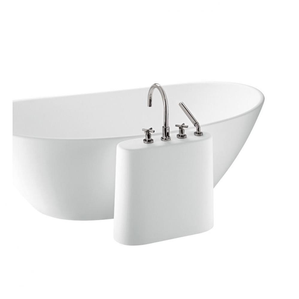 Faucet Stand - For Sculpturestone Tubs - Large Version -Gloss Biscuit