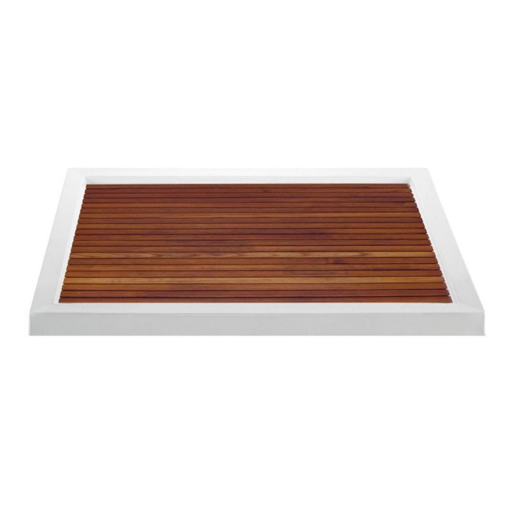 Teak Shower Tray For Mtsb-4842 Center Drain