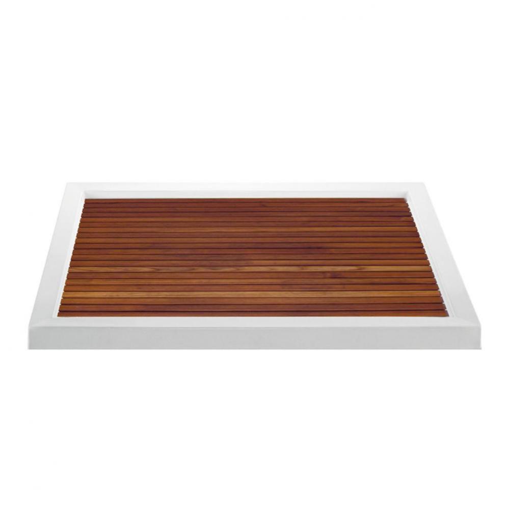 Teak Shower Tray For Mtsb-6048 Multiple Threshold