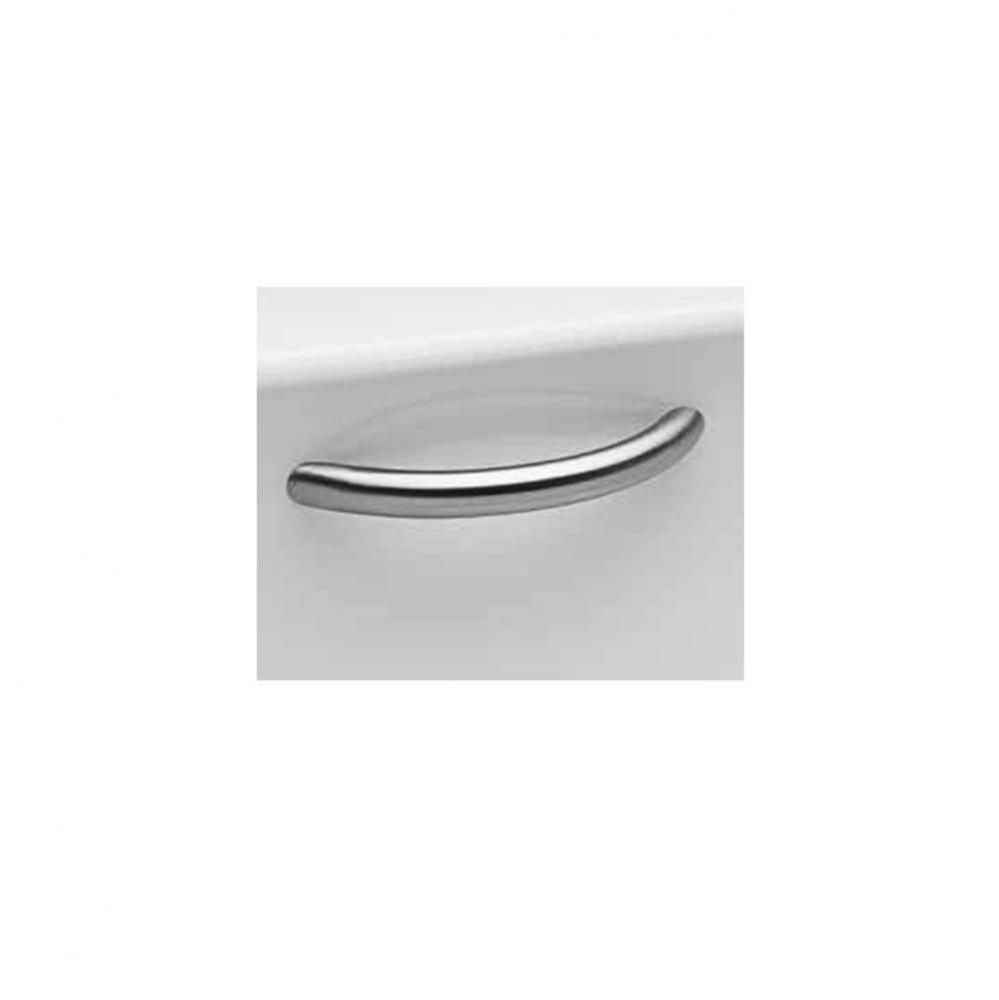 Set Of Two Curved Metal Grab Bars-Brushed Nickel