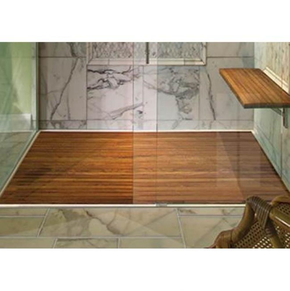 Teak Shower Tray For Mtsb-7236 Center Drain