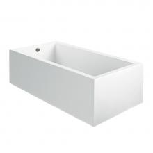 MTI Baths S102ASCULPT1 - 60X42 Sculpted 1 Side White Soaker Andrea 12A