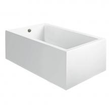 MTI Baths AST102A1 - Andrea 12A Acrylic Cxl Sculpted 1 Side Air Bath - White (59.75X42)