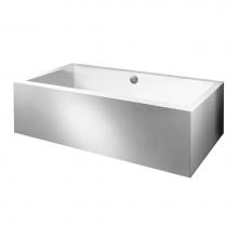 MTI Baths S104ASCULPT2 - 72X42 Sculpted 2 Sides White Soaker Andrea 104A