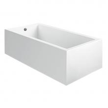 MTI Baths S105A1 - Andrea 15A Acrylic Cxl Sculpted 1 Side Soaker - White (60X30)