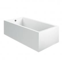 MTI Baths S107ASCULPT1 - 54X30 Sculpted 1 Side White Soaker Andrea 107A