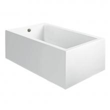 MTI Baths M114A1 - Andrea 9A Acrylic Cxl Sculpted 1 Side Microbubbles - White (66.75X49)