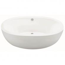 MTI Baths S147DM-WH - Olivia 1 Dolomatte Freestanding Sculpted Soaker - White (66X36)