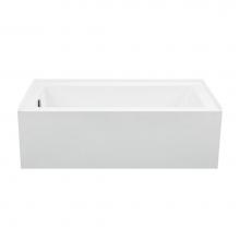 MTI Baths AEAP151-AL-RH - 60X32 Bone Integral Skirted Whirlpool/Aria Elite Combo-Right Hand Drain-Cameron