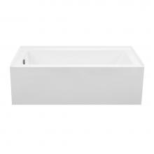 MTI Baths AW153-WH-LH - Cameron 3 Acrylic Cxl Integral Skirted Lh Drain Air Bath/Whirlpool - White (66X32)