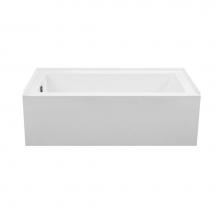 MTI Baths SM153DM-WH-LH - Cameron 3 Dolomatte Integral Skirted Lh Drain Stream - White (66X32)