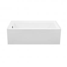 MTI Baths ASTM153-BI-LH - Cameron 3 Acrylic Cxl Integral Skirted Lh Drain Air Bath/Microbubbles - Biscuit 66X32)