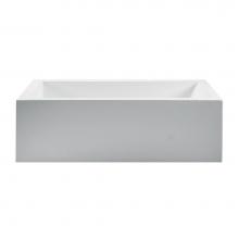 MTI Baths S161-BI-GL - Maddux Sculpturestone Freestanding/Undermount Soaker - Gloss Biscuit (67.375X32.5)