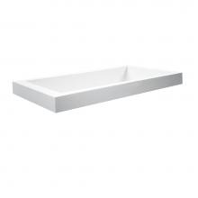 MTI Baths S161A BI-GL - Maddux Sculpturestone Drop In/Undermount Soaker - Gloss Biscuit (65.375X31)