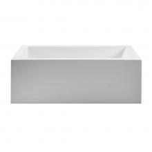 MTI Baths S162-BI-GL - Maddux Sculpturestone Freestanding Soaker - Gloss Biscuit (60 X32)