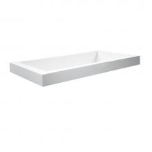 MTI Baths S162A BI-GL - Maddux Sculpturestone Drop In/Undermount Soaker - Gloss Biscuit (58.5X31)