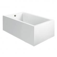 MTI Baths S188A1 - Andrea 21A Acrylic Cxl Sculpted 1 Side Soaker - White (54X42.125)