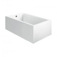 MTI Baths AE188ASCULPT2 - 54X42 Sculpted 2 Sides White Air Elite Bath Andrea 21